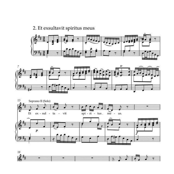 Bach Magnificat partition choeur et piano