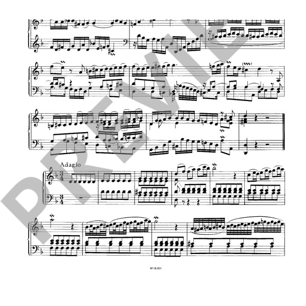 Bach Adagio BWV974 - Partition piano