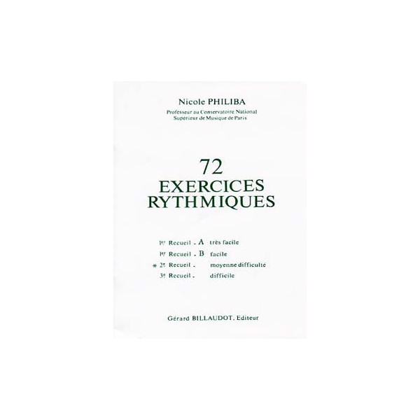 Philiba 72 exercices rythmiques volume 2