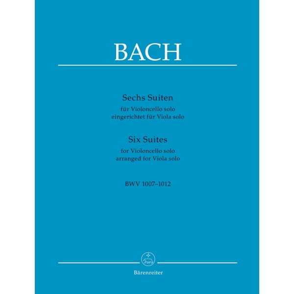 Partition Bach suite transcription pour l'alto - Avignon