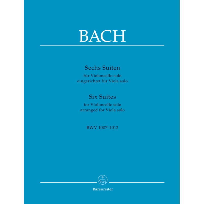 Partition Bach suite transcription pour l'alto - Avignon