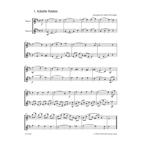 Christmas hits for 2 flutes - Partition pour 2 flûtes traversière pour Noël