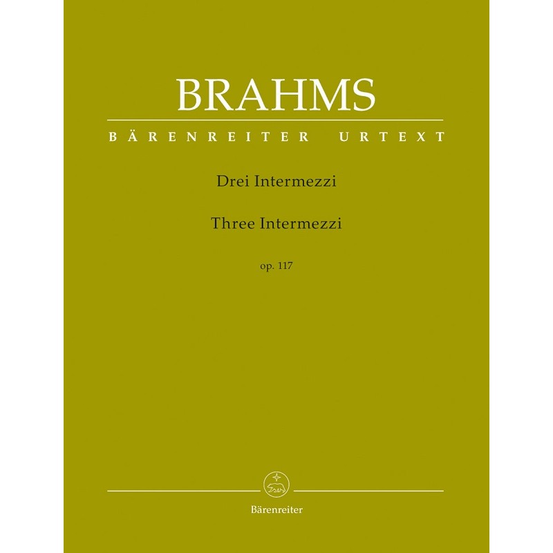 Brahms Intermezzi Opus 117 partition piano urtext