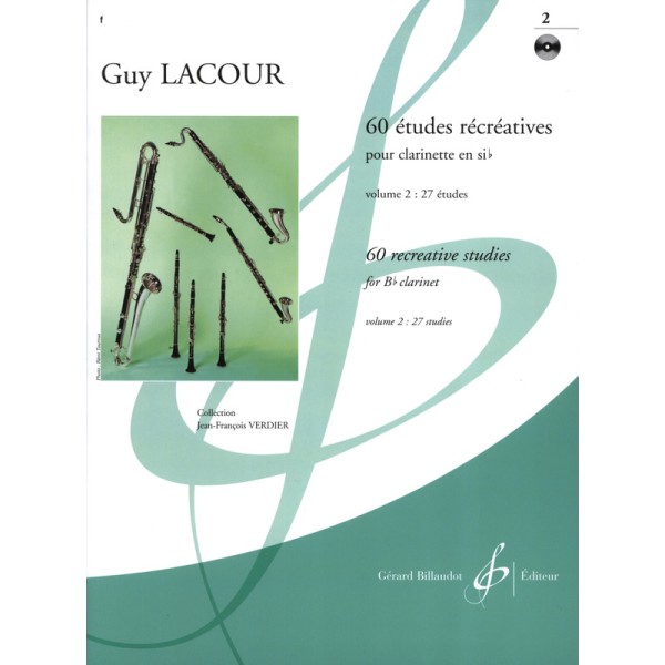Guy Lacour 60 Etudes  récréatives - Partition clarinette