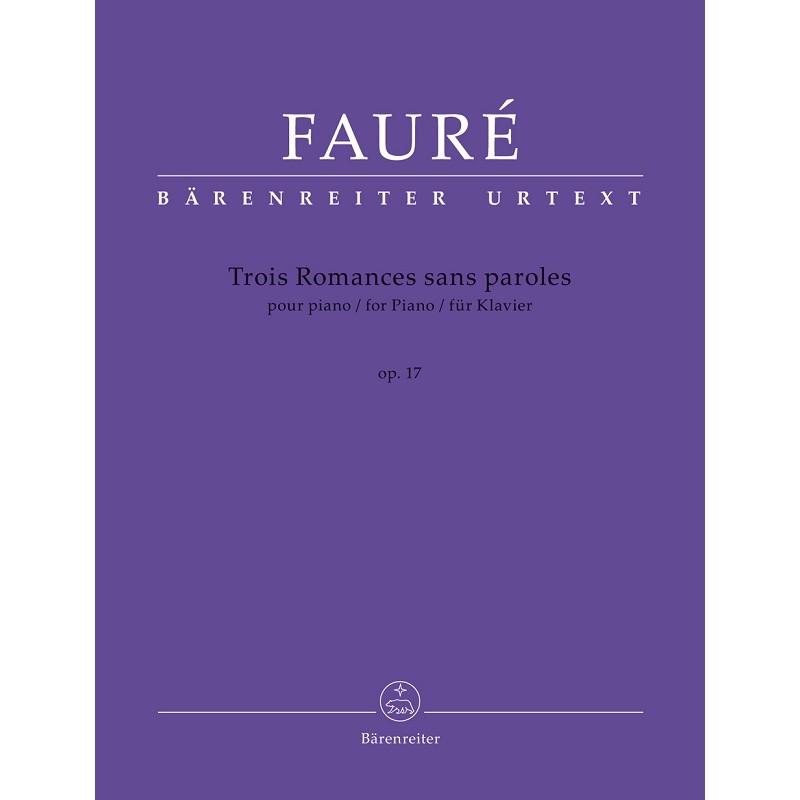 Gabriel Fauré Romances sans paroles - Partition piano