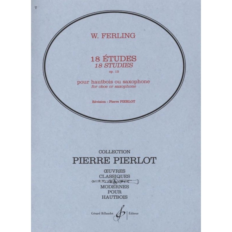 Ferling 18 études Opus 12 partition hautbois