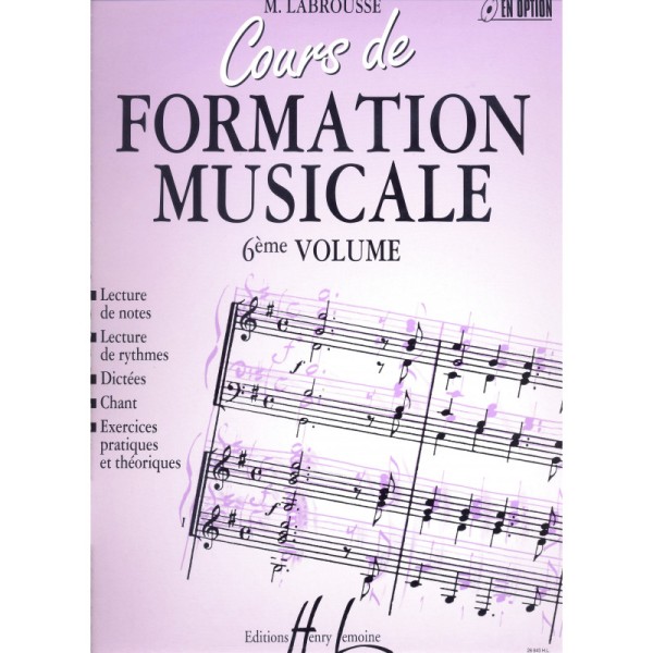 Marguerite Labrousse Cours de formation musicale volume 6 partition d'occasion