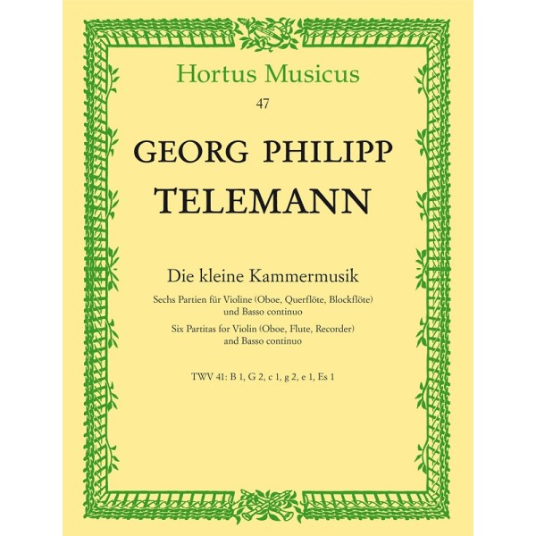 Telemann Die kleine Kammermusik partition