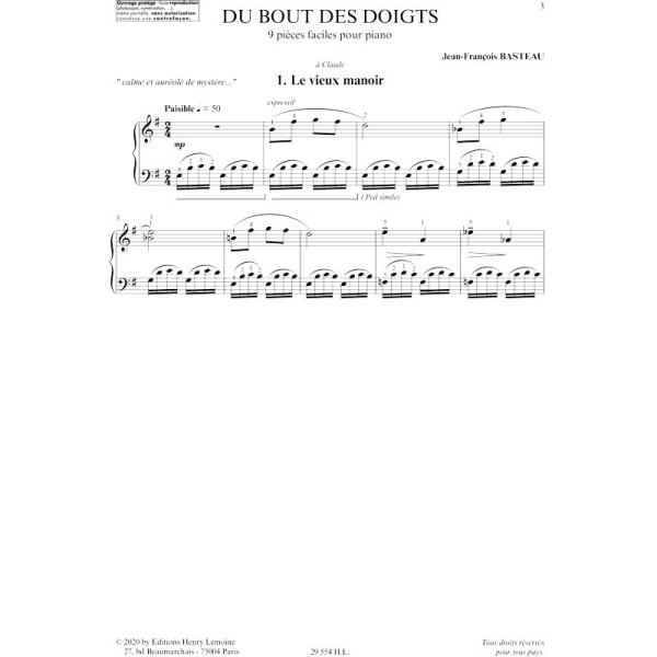 Du Bout des Doigts volume 1 Partition piano