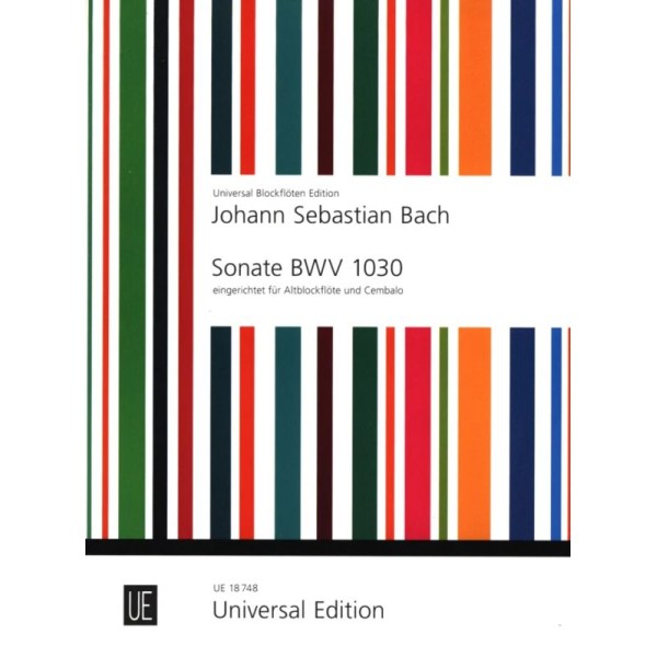 Sonate BWV 1030 partition flûte à bec