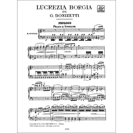 Lucrèce Borgia partition