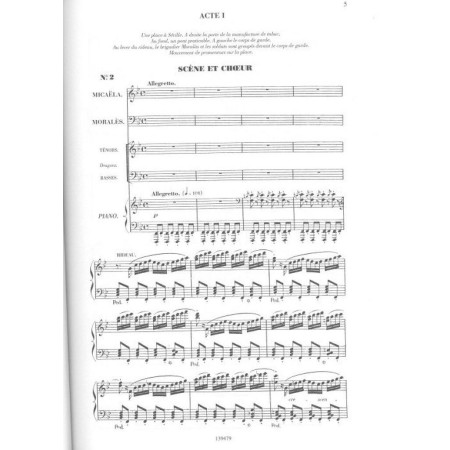 Bizet Carmen partition chant