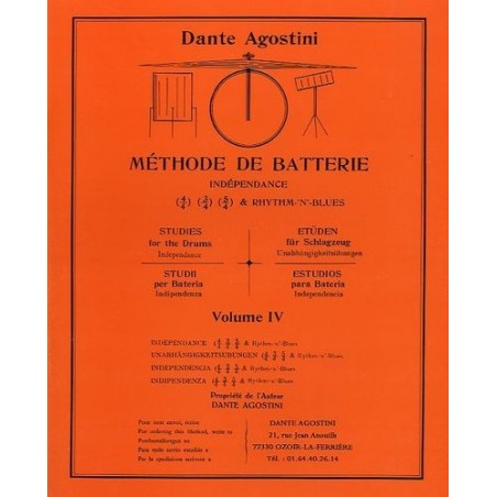 AGOSTINI METHODE DE BATTERIE 4 - Kiosque musique Avignon