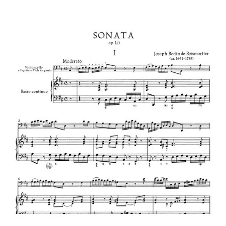 Boismortier sonate opus 50 n°3 partition