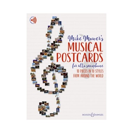 Mike Mower musical postcards partition saxophone