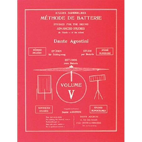 Méthode Agostini volume 5 batterie - Le kiosque à musique