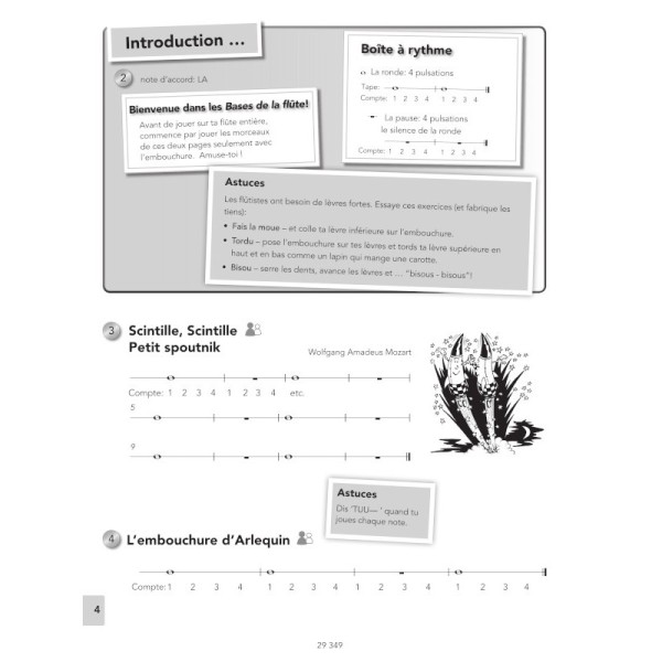 Sally Adams les bases de la flûte partition