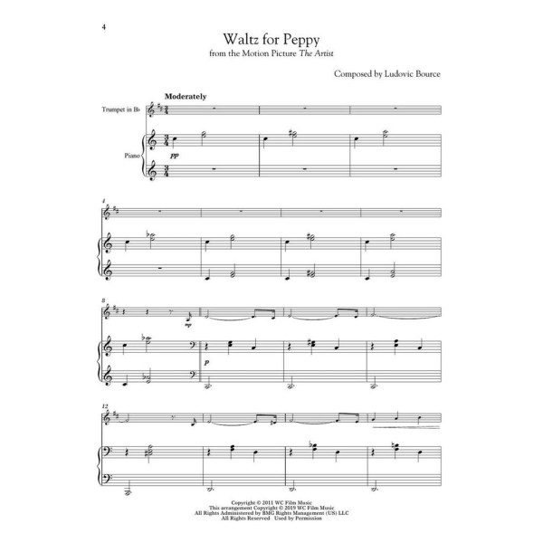 MOVIE THEMES for classical players partition trompette