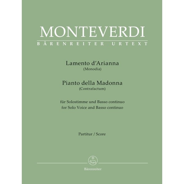 Lamento d'arianne et pianto delle madonna partition