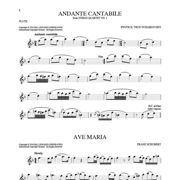 101 classical themes partitions flûte