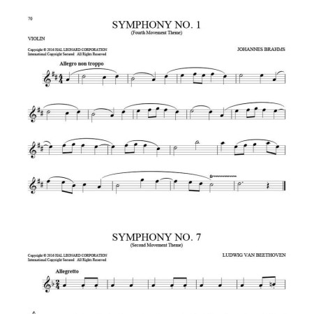 101 classical themes partition violon