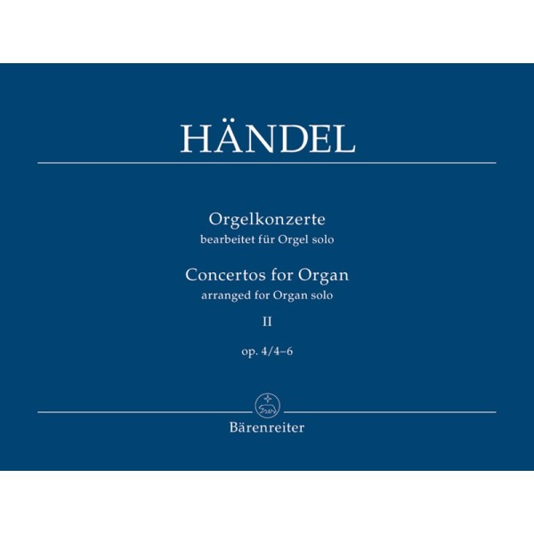 Haendel concert orgue opus 4 partition