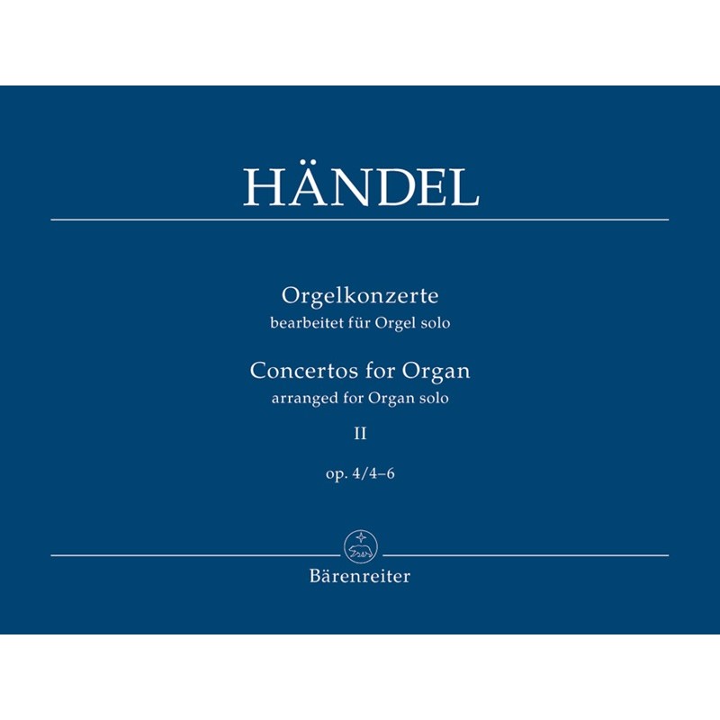 Haendel concert orgue opus 4 partition