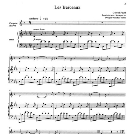 Gabriel fauré partition clarinette