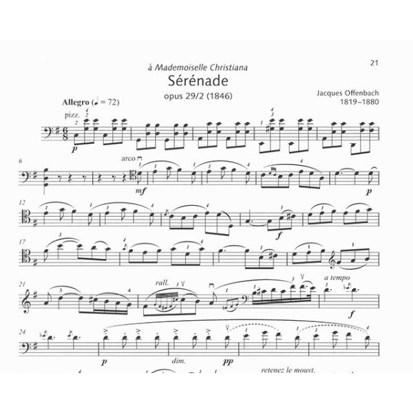 serenade partition violoncelle cellissimo