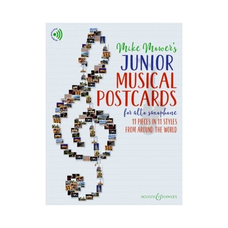 Junior musical poscards partition saxo