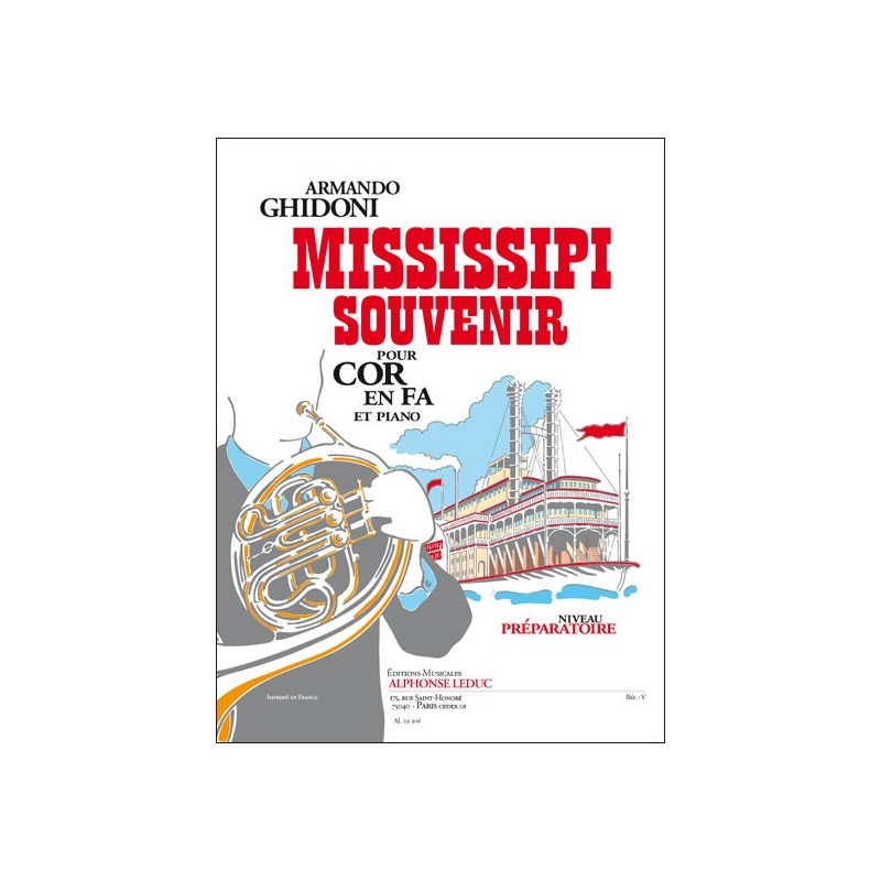 Ghidoni mississipi souvenir partition cor Ghidoni mississipi souvenir partition cor