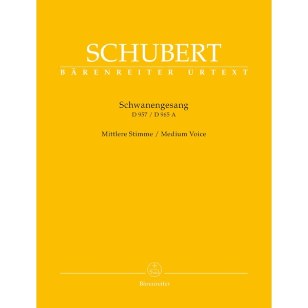 Schubert le chant du cygne partition