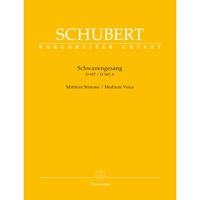 Schubert le chant du cygne partition
